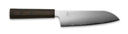 Yaxell Santokumes Hana 16.5 cm - 3 lagers RVS - mørkebrun Pakkahouten håndtag