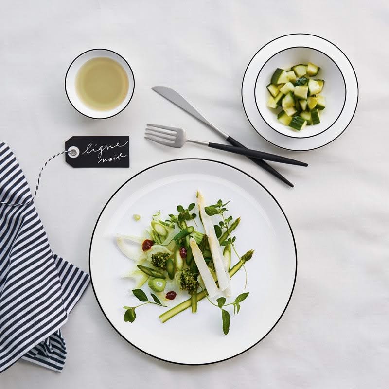 ASA Espressokop og Skål A Table Ligne Noire 70 ml