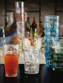 Bormioli Rocco Waterglazen Rock Bar - Blå - 270 ml - 6 styk