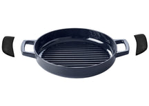 Alva Grillpande / Grillplade Nori ø 28 cm + Gratis Læderhåndtag - egnet til alle varmekilder - emaljeret non-stick belægning