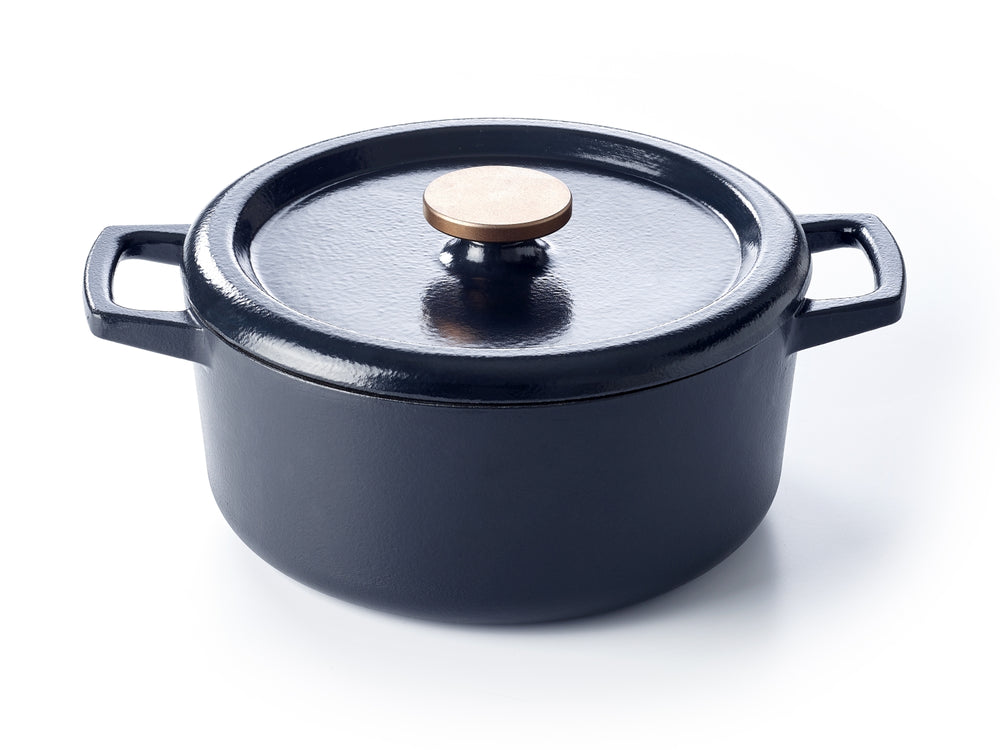 Alva Stegepande med låg - Dutch Oven Nori Gussejern ø 26 cm + Gratis håndtag - emaljeret non-stick belægning