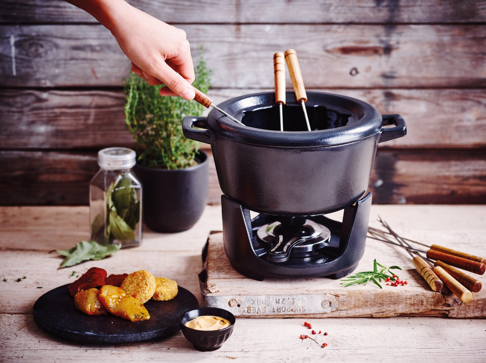Beka Fondueset - Nori - Gietijzer - 8 gaffel / personer - 2 Liter