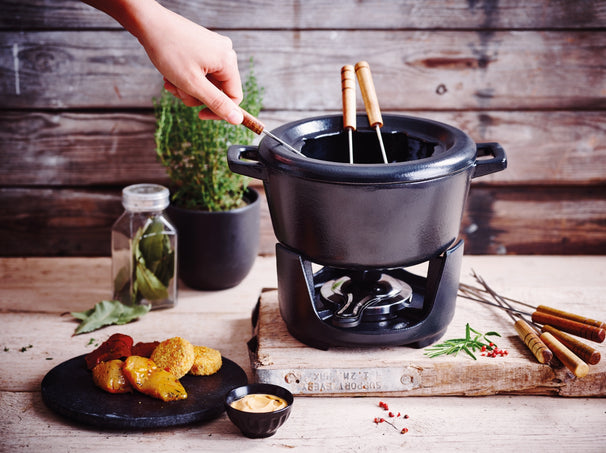 Beka Fondueset - Nori - Gietijzer - 8 gaffel / personer - 2 Liter
