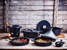 Alva Stegepande med låg - Dutch Oven Nori Gussejern ø 26 cm + Gratis håndtag - emaljeret non-stick belægning
