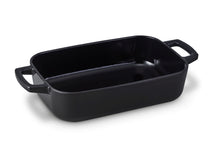 Alva Ovenskål / Braadslede Gietijzer Nori + Gratis Læderhåndtag - 30 x 21 x 8.2 cm - emaljeret non-stick belægning