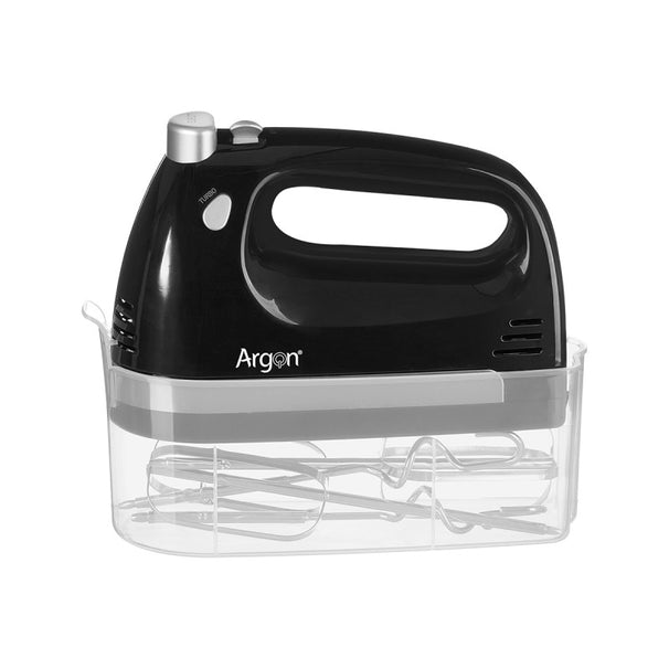 Argon Handmixer Sort - Inkluderer Piskeris og Dejkroge - 400 W