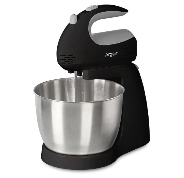 Argon Handmixer Sort - med Stativ og RVS Skål - 300 W