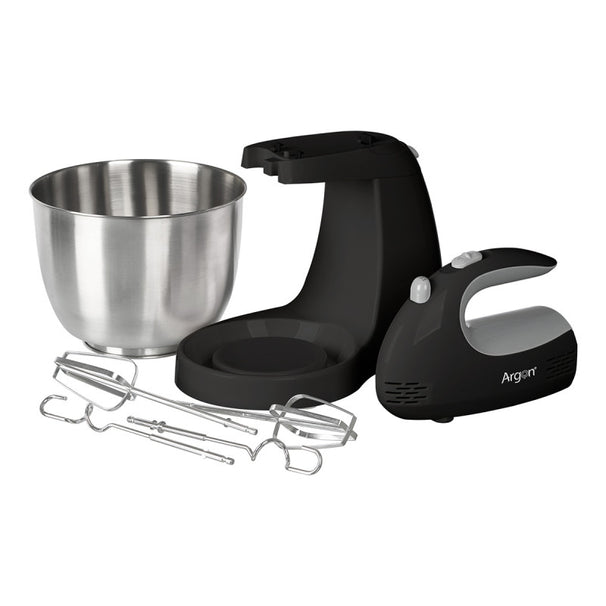 Argon Handmixer Sort - med Stativ og RVS Skål - 300 W