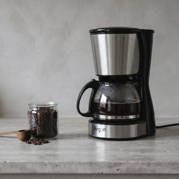 Argon Filter-kaffemaskine med Glas Kande - 6 Kopper - 750 ml