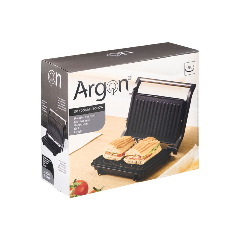 Argon Contactgrill / Paninigrill Sort - 1000 W
