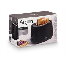 Argon Brødrister Mat Sort - 2 Slots - 750 W