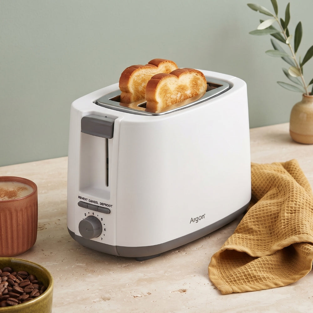 Argon Bro toaster Mat Hvid - 2 Slots - 750 W