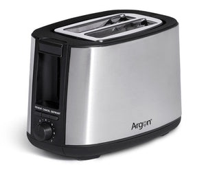Argon Bro toaster RVS / Mat Sort - 2 Slots - 750 W