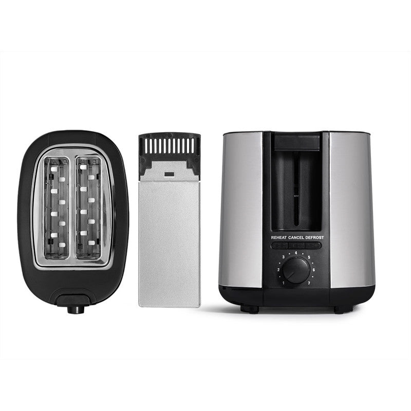 Argon Bro toaster RVS / Mat Sort - 2 Slots - 750 W