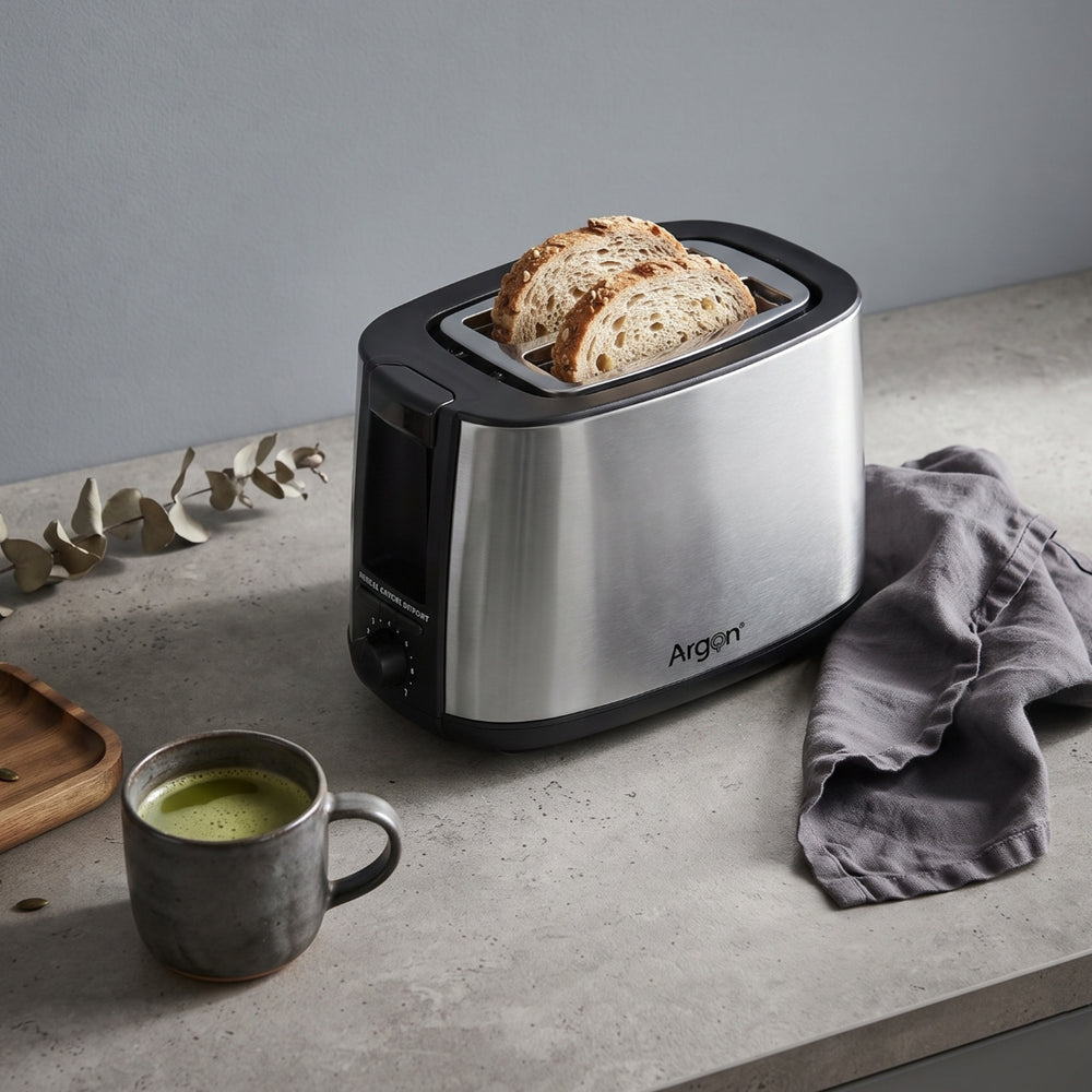 Argon Bro toaster RVS / Mat Sort - 2 Slots - 750 W