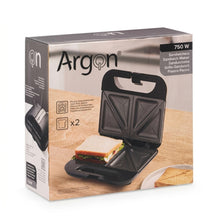 Argon Tosti-ijzer Zwart - Til 2 Tosti's - 750 W