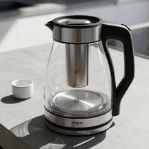 Argon Vandkoger Glas / RVS med Filter - 1.5 Liter - 1500 W
