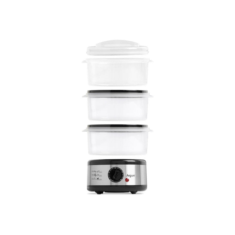 Argon Dampsk cooker RVS - 3 lag - 2,5 liter - 500 W