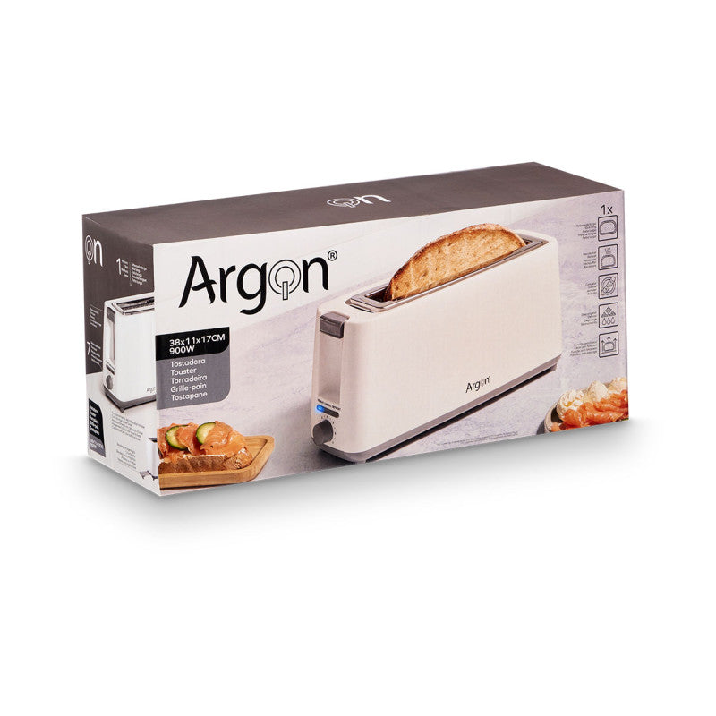 Argon Broodrooster Mat Hvid - 1 Lang Slot - 900 W