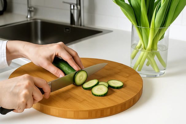 Cookinglife Skærebræt - Bamboe - ø 40 cm