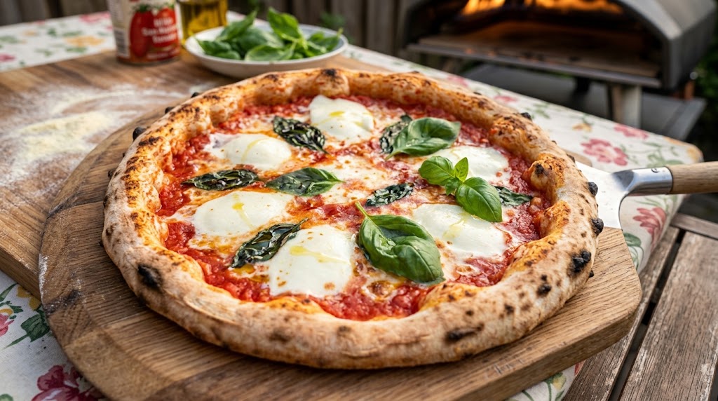 Sprød bund, smeltende mozzarella, præcis bagt.