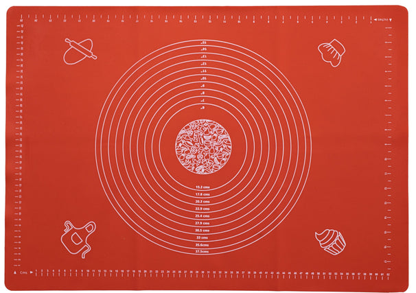 Sareva Bagmat - Silikone - Rød - 70 x 50 cm - Også egnet som bageunderlag