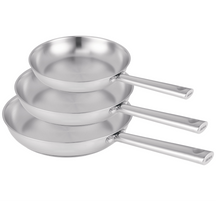 Beka Stegepand sæt Cicla RVS 3-delt ø 20, 24 & 28 cm - egnet til alle varmekilder - uden non-stick belægning