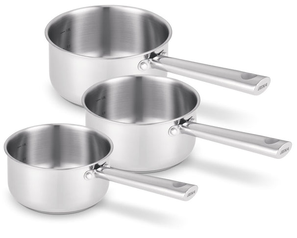 Beka Steelpannenset Cicla RVS 3-Delig ø 16, 18 & 20 cm - egnet til alle varmekilder