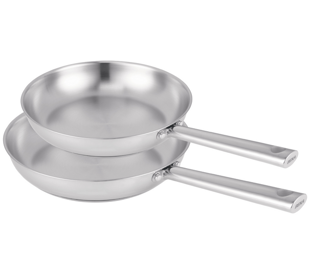 Beka Stegepand sæt Cicla RVS 2-delt ø 24 & 28 cm - egnet til alle varmekilder - uden non-stick belægning