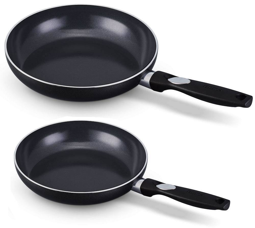Sola Pannenset Ruby 7-Delig Premium Triply RVS - Kookpan ø 16, 18, 20 en 24 cm en Steelpan ø 16 cm & BEKA Koekenpannen Pro Induc ø 24 & 28 cm