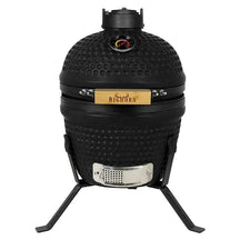 Bighorn Barbecue Kamado Keramisk Mat Sort - 13 Inch - Kulgrill - Inkl. Pizzasten - 27 cm