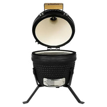 Bighorn Barbecue Kamado Keramisk Mat Sort - 13 Inch - Kulgrill - Inkl. Pizzasten - 27 cm
