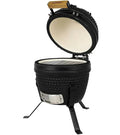Bighorn Barbecue Kamado Keramisk Mat Sort - 13 Inch - Kulgrill - Inkl. Pizzasten - 27 cm