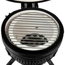 Bighorn Barbecue Kamado Keramisk Mat Sort - 13 Inch - Kulgrill - Inkl. Pizzasten - 27 cm