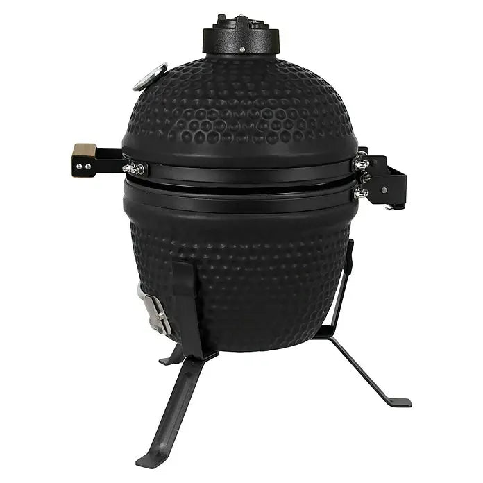 Bighorn Barbecue Kamado Keramisk Mat Sort - 13 Inch - Kulgrill - Inkl. Pizzasten - 27 cm