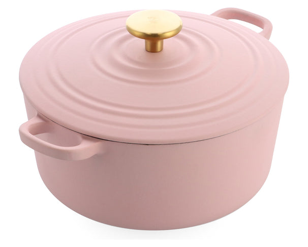 BK Stegegryde Bourgogne Blush Pink Støbejern ø 24 cm / 4,2 Liter - emaljeret non-stick belægning