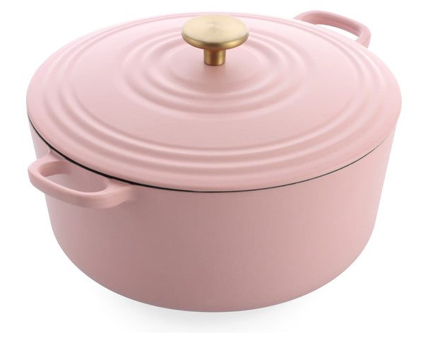 BK Stegegryde Bourgogne Blush Pink Støbejern ø 28 cm / 6,7 Liter - emaljeret non-stick belægning