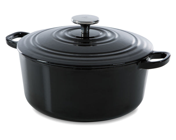 BK Stegegryde Bourgogne Jet Black Støbejern ø 20 cm / 2,5 Liter - emaljeret non-stick belægning