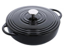 BK Lav Stegegryde Bourgogne Jet Black Støbejern ø 28 cm - emaljeret non-stick belægning