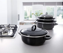 BK Braadpan Fortalit Emaille Zwart ø 20 cm / 1.4 Liter - sfeerbeeld 4