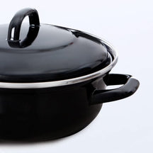 BK Braadpan Fortalit Emaille Zwart ø 22 cm / 2 Liter - detail 3