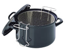 BK Frituregryde med kurv Fortalit Emalje Sort ø 24 cm / 3 Liter
