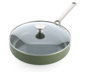 BK Sauterpande med låg Sublime Olive Green ø 28 cm / 3,6 Liter - keramisk non-stick belægning