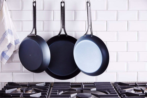 BK Stegepande Black Steel Pladestål ø 30 cm - uden non-stick belægning