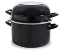 BK Muslingegryde Fortalit Emalje Sort ø 22 cm / 5 Liter - emaljeret non-stick belægning