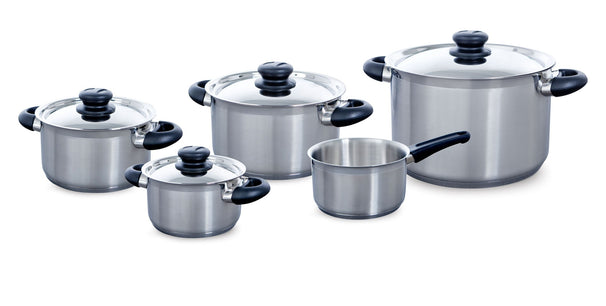 BK Grydesæt Karaat+ Rustfrit Stål 5-delt - Gryde ø 16, 18 & 20 cm, Kasserolle ø 16 cm & Suppegryde ø 24 cm