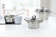 BK Pannenset Premium+ RVS 4-delig - Kookpan ø 16, 18 & 20 cm & Steelpan ø 16 cm - sfeerbeeld 1