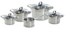BK Grydesæt Premium+ Rustfrit Stål 5-delt - Gryde ø 16, 18 & 20 cm, Kasserolle ø 16 cm & Suppegryde ø 24 cm