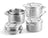BK Pannenset Twist RVS 4-delig - Kookpan ø 16, 18 & 20 cm & Steelpan ø 16 cm