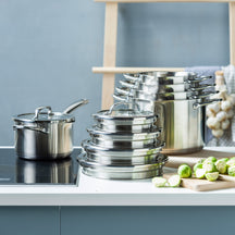 BK Pannenset Twist RVS 4-delig - Kookpan ø 16, 18 & 20 cm & Steelpan ø 16 cm - sfeerbeeld 3